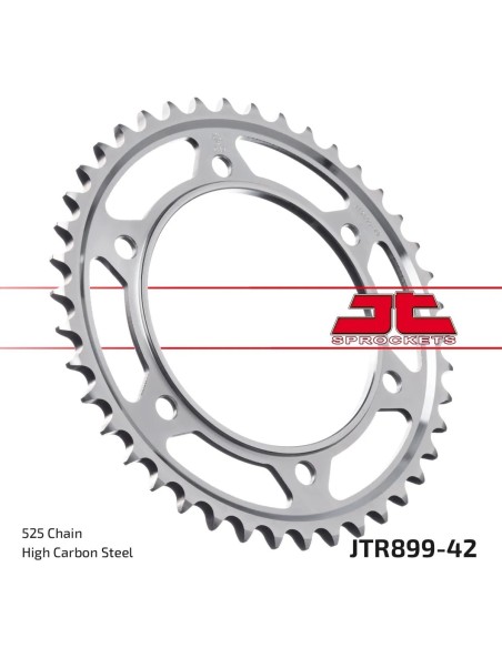 corona moto jt sprockets de acero de 42 dientes jtr899 42