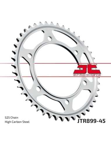 corona moto jt sprockets de acero de 45 dientes jtr899 45