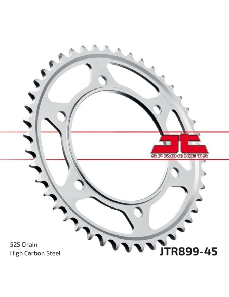 corona moto jt sprockets de acero de 45 dientes jtr899 45