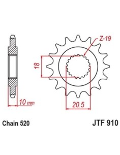pinon de ataque zontes 125cc 14 dientes jtf910 14 2