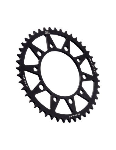 corona moto jt sprockets 45 dientes p 520 aluminio negro jta1303 45blk