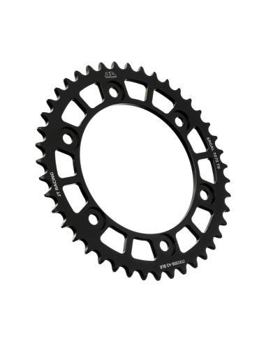 corona moto jt sprockets 43 dientes p 520 aluminio negro jta1308 43blk
