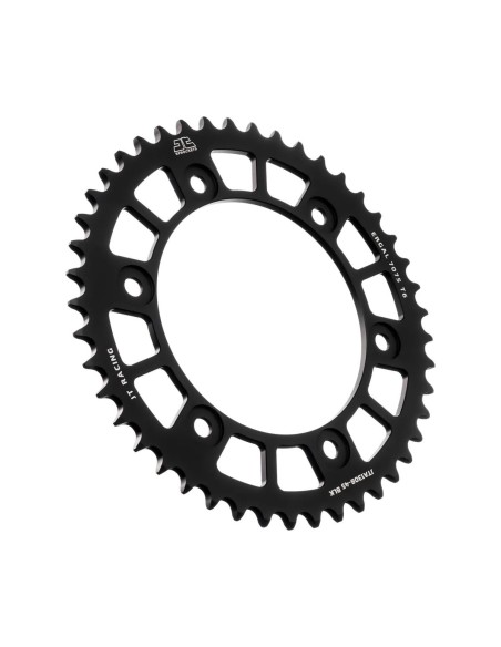 corona moto jt sprockets 45 dientes p 520 aluminio negro jta1308 45blk