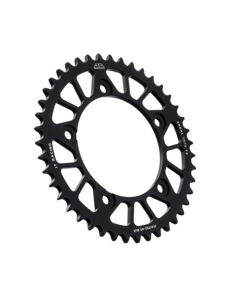 corona moto jt sprockets 43 dientes p 520 aluminio negro jta1792 43blk