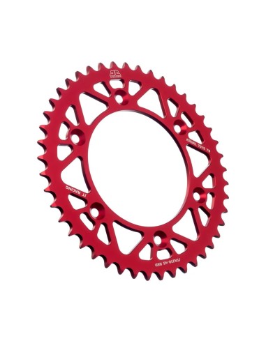 corona moto jt sprockets de aluminio de 45 dientes jta210 45red