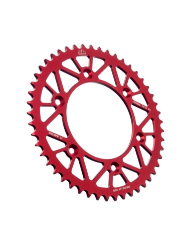 corona moto jt sprockets 49 dientes p 520 aluminio rojo jta210 49red