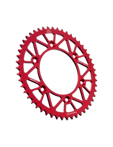 corona moto jt sprockets 50 dientes p 520 aluminio rojo jta210 50red