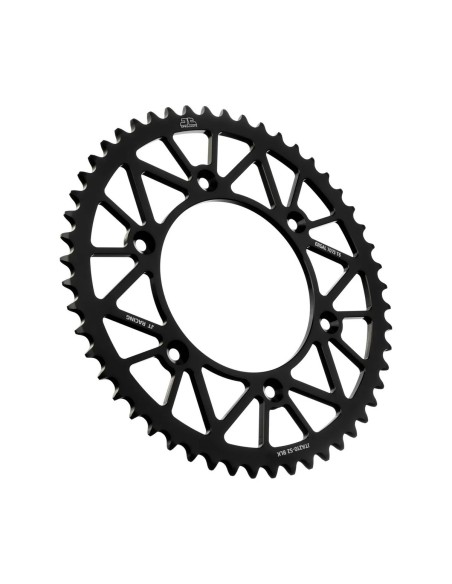 corona moto jt sprockets 52 dientes p 520 aluminio negro jta210 52blk
