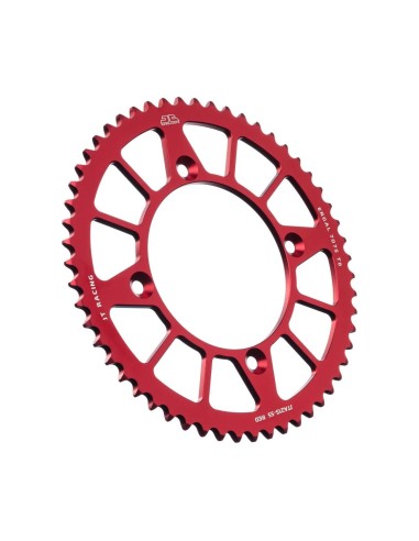 corona moto jt sprockets de aluminio de 55 dientes jta215 55red