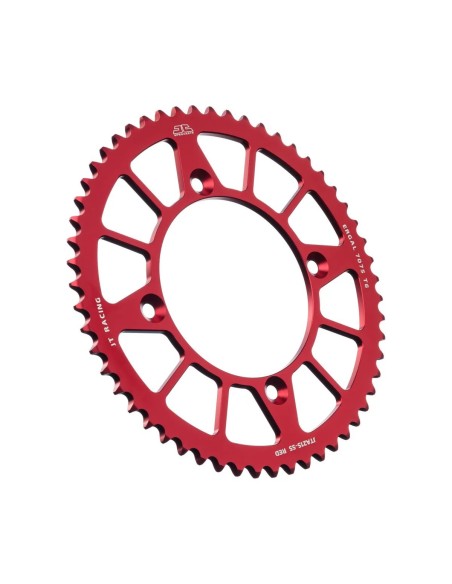 corona moto jt sprockets de aluminio de 55 dientes jta215 55red