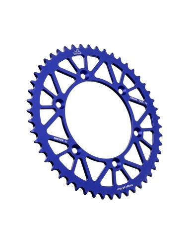 corona moto jt sprockets de aluminio de 50 dientes jta251 50blu