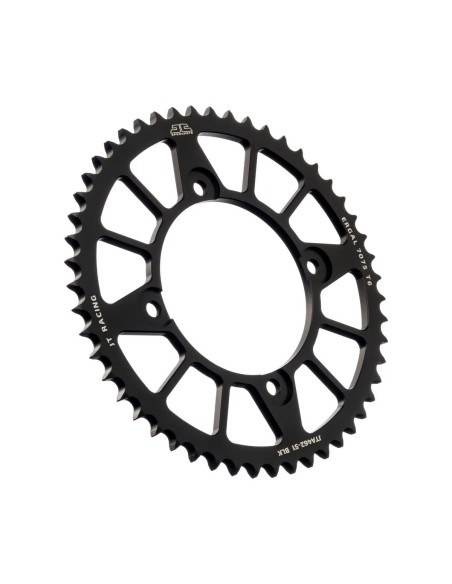corona moto jt sprockets 51 dientes p 520 aluminio negro jta462 51blk