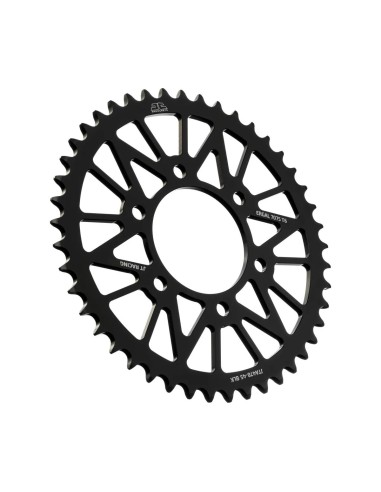 corona moto jt sprockets 45 dientes p 520 aluminio negro jta478 45blk