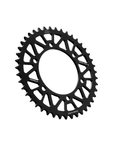 corona moto jt sprockets 43 dientes p 520 aluminio negro jta486 43blk