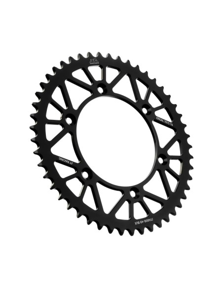 corona moto jt sprockets de aluminio de 49 dientes jta808 49blk