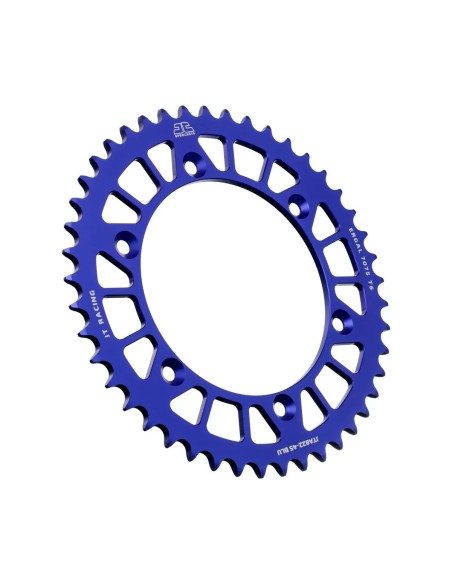 corona moto jt sprockets de aluminio de 45 dientes jta822 45blu