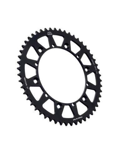 corona moto jt sprockets 52 dientes p 520 aluminio negro jta853 52blk