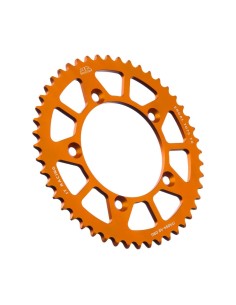 corona moto jt sprockets 48 dientes p 520 aluminio naranja jta894 48or