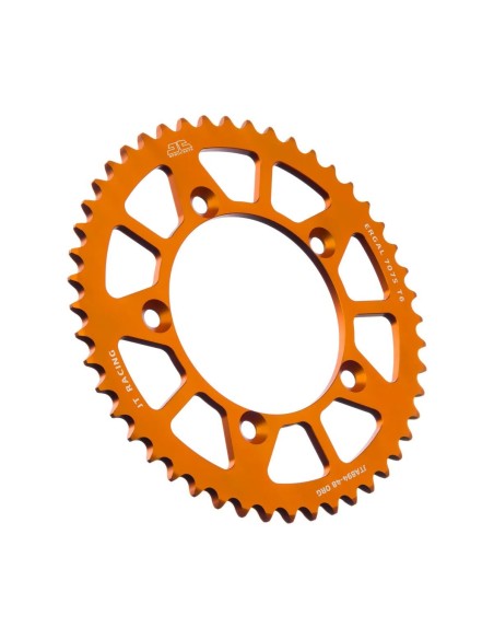 corona moto jt sprockets 48 dientes p 520 aluminio naranja jta894 48or