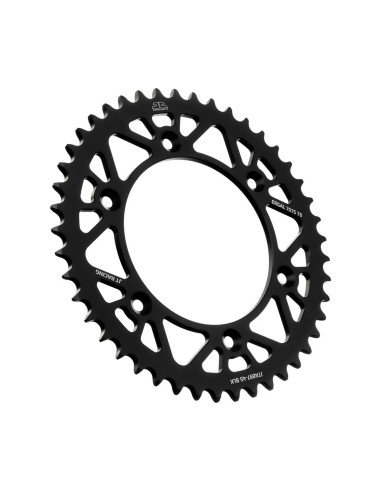 corona moto jt sprockets 45 dientes p 520 aluminio negro jta897 45blk
