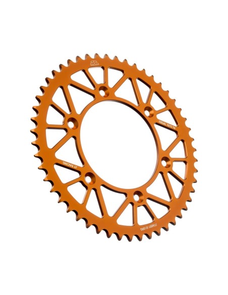 corona moto jt sprockets 51 dientes p 520 alum naranja jta897 51org