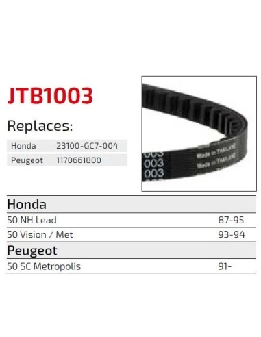 correa de transmision moto jt sprockets premium jtb1003