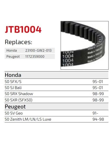 correa de transmision moto jt sprockets premium jtb1004
