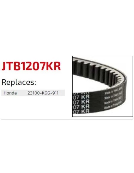 correa moto jt kevlar honda premium jtb1207kr