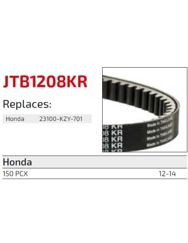 correa moto jt kevlar honda premium jtb1206kr