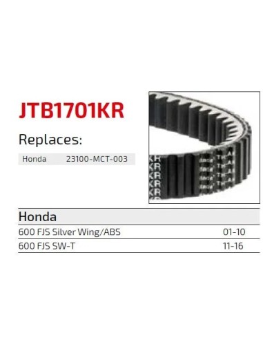 correa moto jt kevlar honda premium jtb1501kr