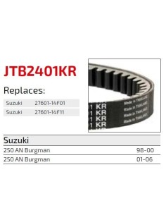 correa moto jt kevlar suzuki premium jtb2503kr 2