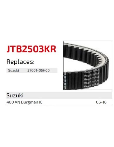 correa moto jt kevlar suzuki premium jtb2502kr