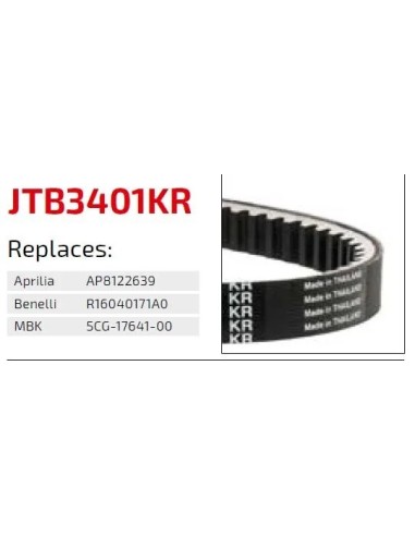correa moto jt kevlar sym premium jtb7501kr