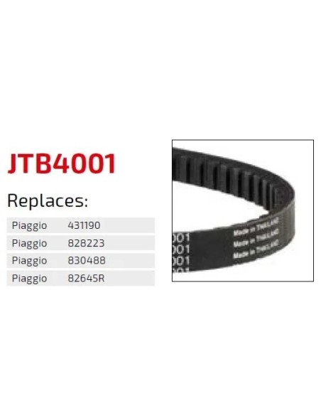 correa de transmision moto jt sprockets premium jtb4001