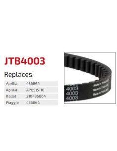 correa de transmision moto jt sprockets premium jtb4003
