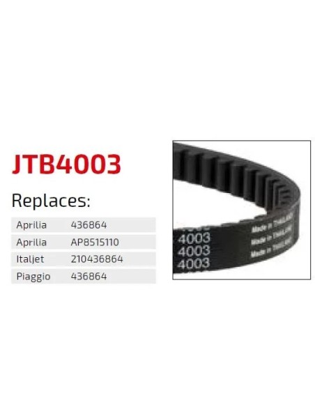 correa de transmision moto jt sprockets premium jtb4003