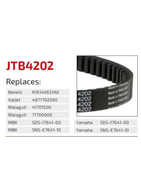 correa de transmision moto jt sprockets premium jtb4202