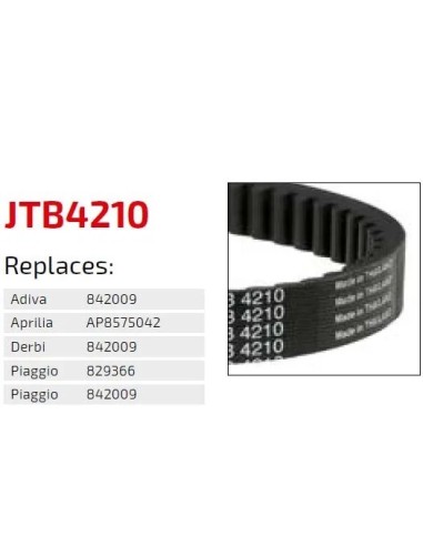 correa de transmision moto jt sprockets premium jtb4210
