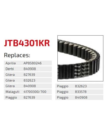 correa moto jt kevlar piaggio premium jtb3201kr