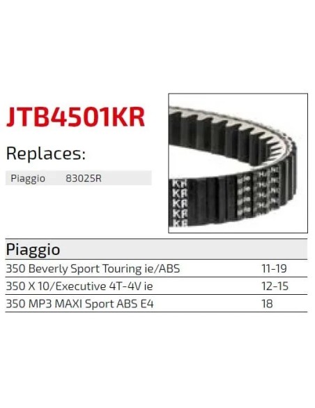 correa moto jt kevlar piaggio premium jtb4501kr