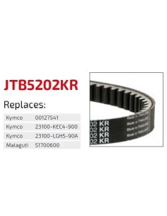 correa moto jt kevlar kymco premium jtb5301kr 2