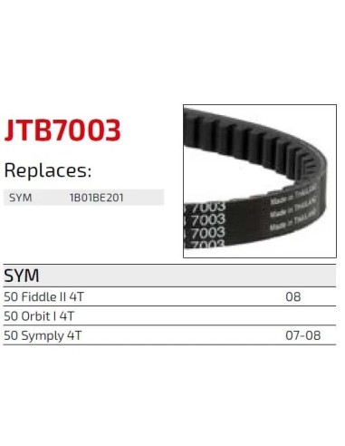 correa de transmision moto jt sprockets premium jtb7003