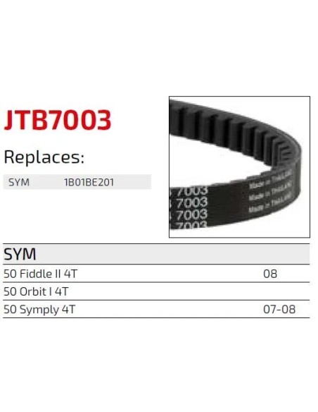 correa de transmision moto jt sprockets premium jtb7003