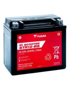 BATERIA YUASA STR12-BS-CP SIN MANTENIMIENTO SCOOTER RANGE