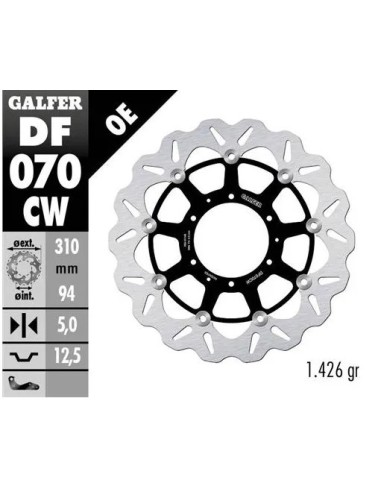 disco freno moto galfer flotante wave completo 310