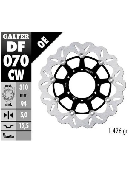 disco freno moto galfer flotante wave completo 310