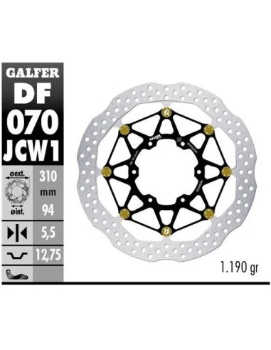 disco freno moto galfer wave flotante delantero df