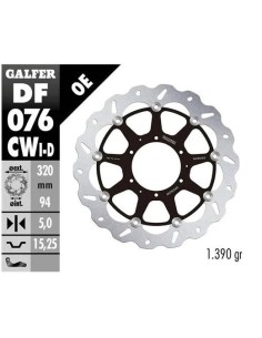 disco freno moto flotante galfer wave 320x5m df076