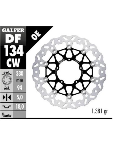 disco freno moto galfer flotante wave completo 330