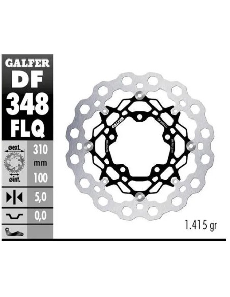 disco freno moto flotante galfer qubic 310x5mm df3